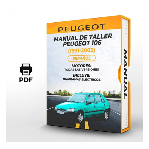 Manuale di officina Peugeot 106 (1997, 1998, 1999, 2000, 2001, 2002, 2003)
