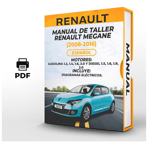 Manuale d'officina Renault Megane (2013, 2014, 2015, 2016) 1.2, 1.4, 1.6, 2.0