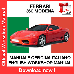 MANUALE OFFICINA FERRARI 360 MODENA (1999-2000-2001- 2002-2003-2004-2005) (ITA) (EN) (DE) (FR)