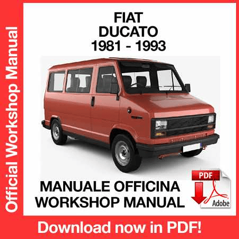 Manuale Officina Fiat Ducato (1981-1982-1983-1984-1985-1986-1987-1988-1989-1990-1991-1992-1993) (EN)