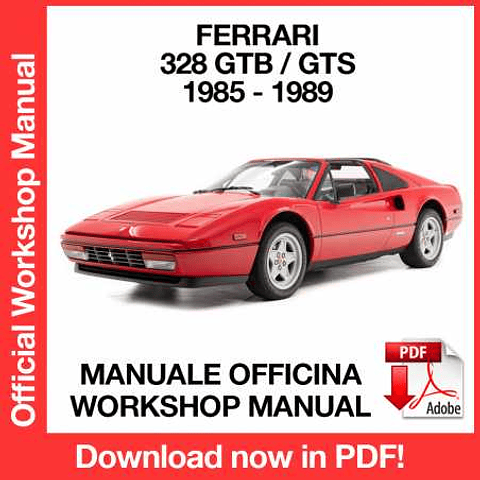 Manuale Officina Ferrari 328 GTB GTS (1985-11986-1987-1988-989) (EN) (ITA)
