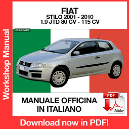 Manuale Officina Fiat Stilo (2001-2002-2003-2004-2005-2006-2007-2008-2009-2010) (ITA)