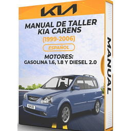 Manuale di officina Kia Carens (1999, 2000, 2001, 2002, 2003, 2004, 2005, 2006) BENZINA 1.6, 1.8 E DIESEL 2.0