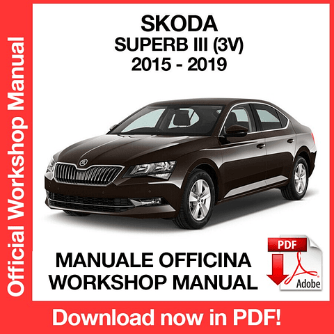 Manuale Officina Skoda Superb MK3 (2015-2016-2017-2018-2019) (EN)