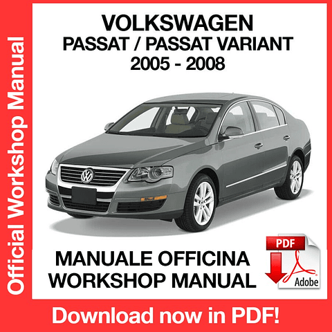 Manuale Officina Volkswagen Passat (2005-2006-2007-2008) (EN)
