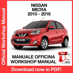 Manuale Officina Nissan Micra K13 (2010-2011-2012-2013-2014-2015-2016) (EN)