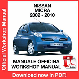 Manuale Officina Nissan Micra K12 (2002-2003-2004-2005-2006-2007-2008-2009-2010) (EN)