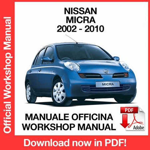 Manuale Officina Nissan Micra K12 (2002-2003-2004-2005-2006-2007-2008-2009-2010) (EN)