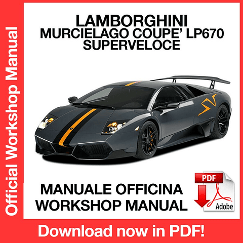 Manuale Officina Lamborghini Murcielago Coupe LP670 (2009) (EN)