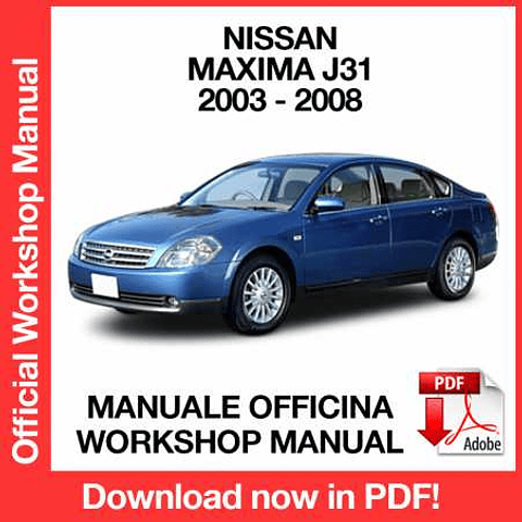 Manuale Officina Nissan Maxima J31 (2003-2004-2005-2006-2007-2008) (EN)