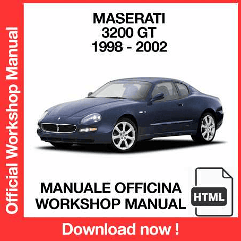 Manuale Officina Maserati 3200 GT (1998-1999-2000-2001-2002) (EN)