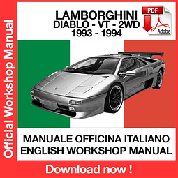 Manuale Officina Lamborghini Diablo VT 2WD (1993-1994) (ITA) (EN)