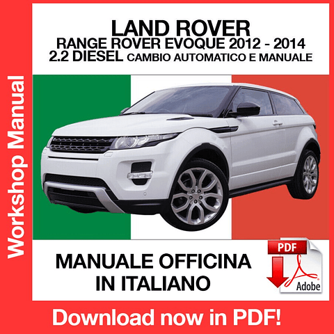 Manuale Officina Land Rover Range Rover Evoque L538 (2012-2013-2014) (ITA)