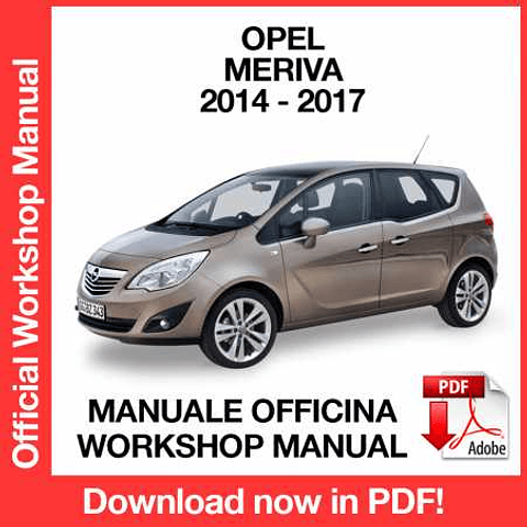 Manuale Officina Opel Meriva B (2014-2013-2014-2015-2016-2017) (EN)