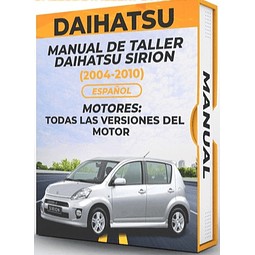 Daihatsu Sirion (2004-2010) Manuale di officina 