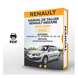 Manuale d'officina Renault Megane (2002-2009) 1.4 - 1.6 - 2.0 Gas: 1.5 - 1.9 - 2.0