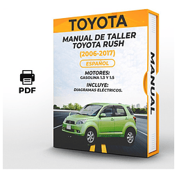 Manuale d'officina Toyota Rush (2012, 2013, 2014, 2015, 2016, 2017) 1.3, 1.5