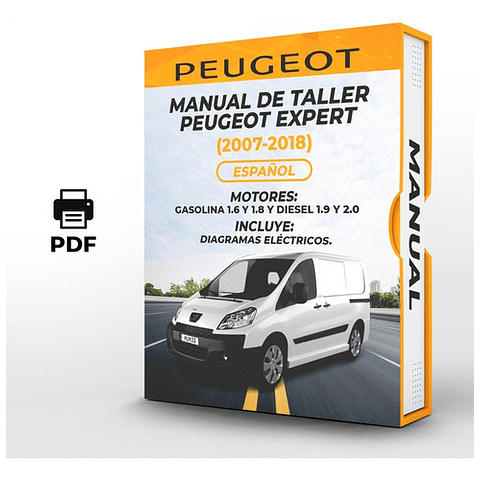 Manuale d'officina Peugeot Expert (2007-2018) 1.6 E 1.8 E Gas 1.9 E 2.0