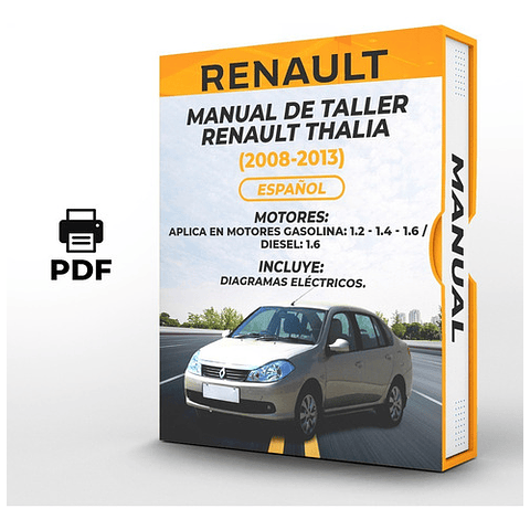 Manuale d'officina Renault Thalia (2008-2013) 1.2 - 1.4 - 1.6 / Gas: 1.6
