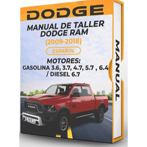 Manuale di officina Dodge Ram (2009-2018) 3.6, 3.7, 4.7, 5.7, 6.4 / Gas 6.7