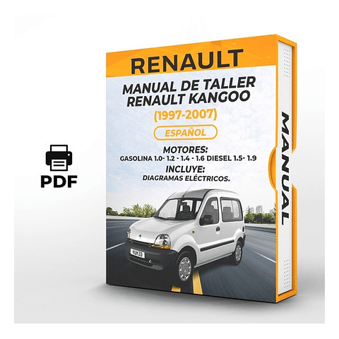 Manuale d'officina Renault Kangoo (1997-2007) 1.0- 1.2 - 1.4 - 1.6 DIESEL 1.5- 1.9