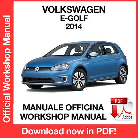 Manuale Officina Volkswagen E-Golf (2014) (EN)