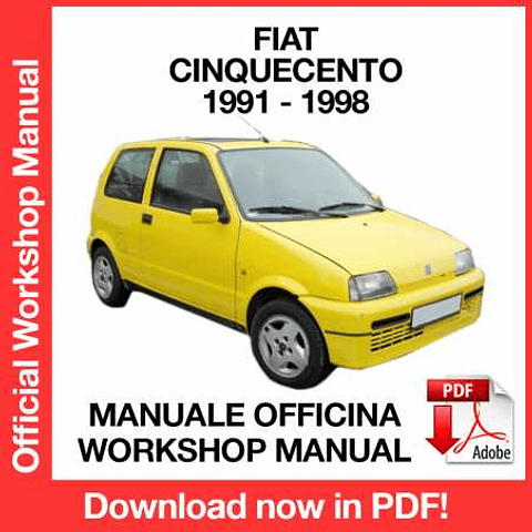 Manuale Officina Fiat Cinquecento (1991-1992-1993-1994-1995-1996-1997-1998) (ITA)