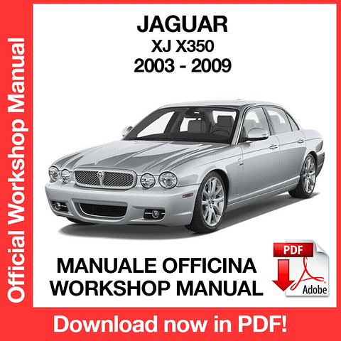 Manuale Officina Jaguar XJ X350 (2003-2004-2005-2006-2007-2008-2009) (EN)