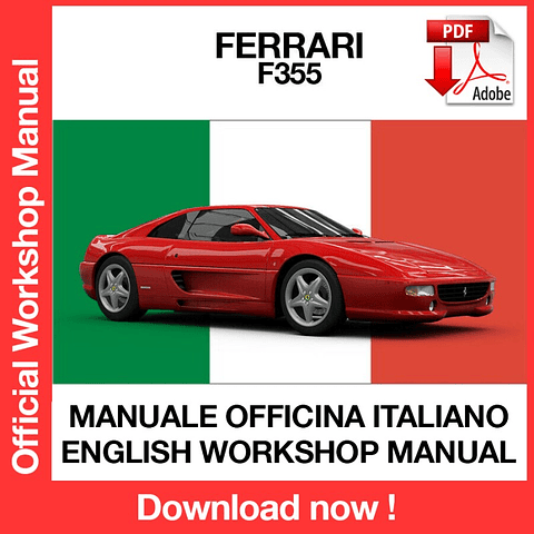 MANUALE OFFICINA FERRARI F355 (ITA) (EN) (DE) (FR)