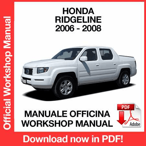 Manuale Officina Honda Ridgeline (2006-2007-2008) (EN)