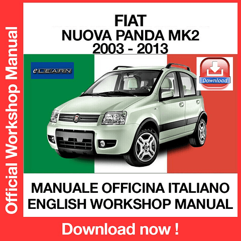 MANUALE OFFICINA FIAT PANDA MK2 1.1 1.2 8v 1.3 JTD 16v (2003-2004-2005-2006-2007-2008) (ITA) (EN) GRATUITO