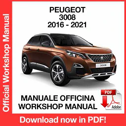 Manuale Officina Peugeot 3008 (2016-2017-2018-2019-2020-2021) (EN)