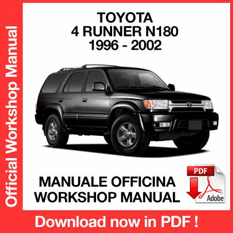 Manuale Officina Toyota 4 Runner III N180 (1996-1997-1998-1999-2000-2001-2002) (EN)