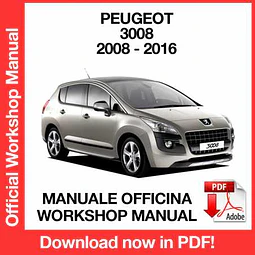 Manuale Officina Peugeot 3008 (2008-2009-2010-2011-2012-2013-2014-2015-2016) (EN)