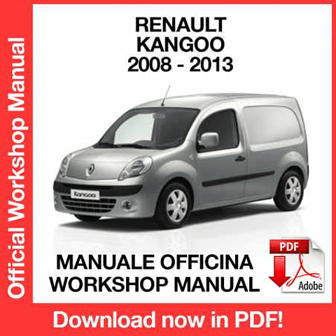 Manuale Officina Renault Kangoo II X61 (2008-2009-2010-2011-2012-2013) (EN)