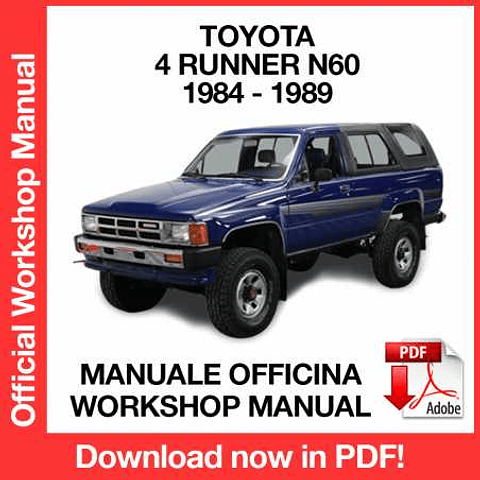 Manuale Officina Toyota 4 Runner I N60 (1984-1985-1986-1987-1988-1989) (EN)