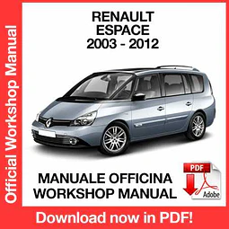 Manuale Officina Renault Espace 4 J81 (2003-2004-2005-2006-2007-2008-2009-2010-2011-2012) (EN)