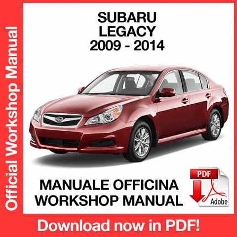 Manuale Officina Subaru Legacy (2009-2010-2011-2012-2013-2014) (EN)