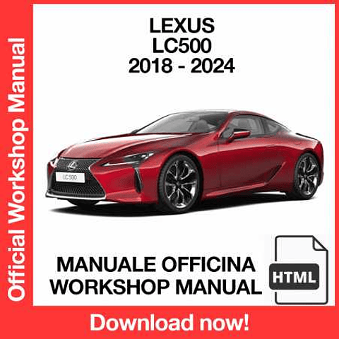 Manuale Officina Lexus LC500 (2018-2019-2020-2021-2022-2023-2024) (EN)