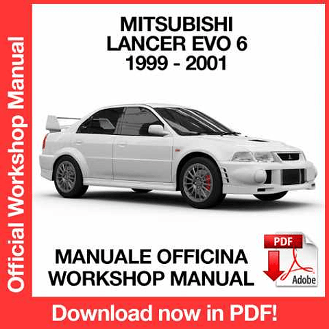 Manuale Officina Mitsubishi Lancer Evo 6 (1999-2000-2001) (EN)