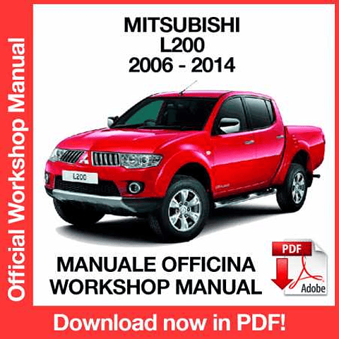 Manuale Officina Mitsubishi L200 Triton (2006-2007-2008-2009-2010-2011-2012-2013-2014) (EN)