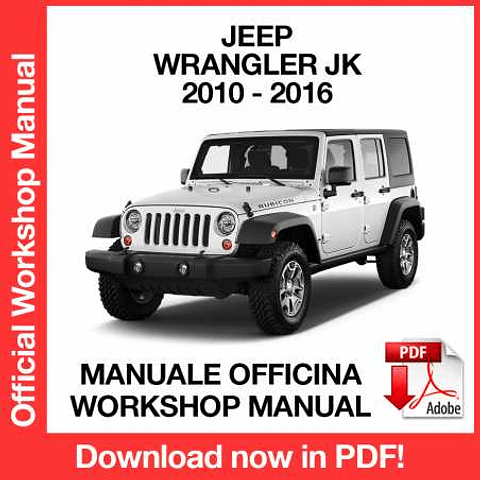 Manuale Officina Jeep Wrangler JK (2010-2011-2012-2013-2014-2015-2016) (EN)