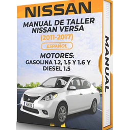 Manuale d'officina Nissan Versa (2011, 2012, 2013, 2014, 2015, 2016, 2017) 1.2, 1.5 E 1.6 E DIESEL 1.5 