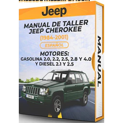 Manuale di officina Jeep Cherokee (1984, 1985, 1986, 1987, 1988, 1989, 1990, 1991, 1992, 1993)2.0, 2.2, 2.5, 2.8 4.0 E GAS 2.1 E 2.5