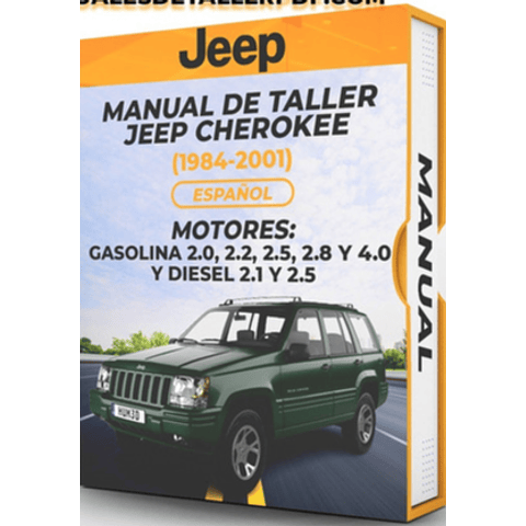 Manuale di officina Jeep Cherokee (1994, 1995, 1996, 1997, 1998, 1999, 2000, 2001)2.0, 2.2, 2.5, 2.8 4.0 E GAS 2.1 E 2.5