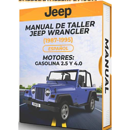 Manuale di officina Jeep Wrangler (1987, 1988, 1989, 1990, 1991, 1992, 1993) 2.5 e 4.0