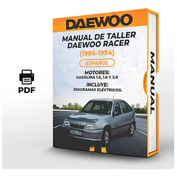 Manuale di officina Daewoo Racer (1986, 1987, 1988, 1989, 1990, 1991, 1992, 1993, 1994) 