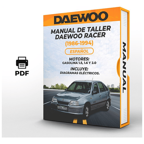 Manuale di officina Daewoo Racer (1986, 1987, 1988, 1989, 1990, 1991, 1992, 1993, 1994) 