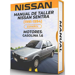 Manuale di officina Nissan Sentra (1991, 1992, 1993, 1994) 1.6
