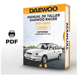 Manuale di officina Daewoo Racer (1994, 1995, 1996, 1997) *** 1.5 E 1.6